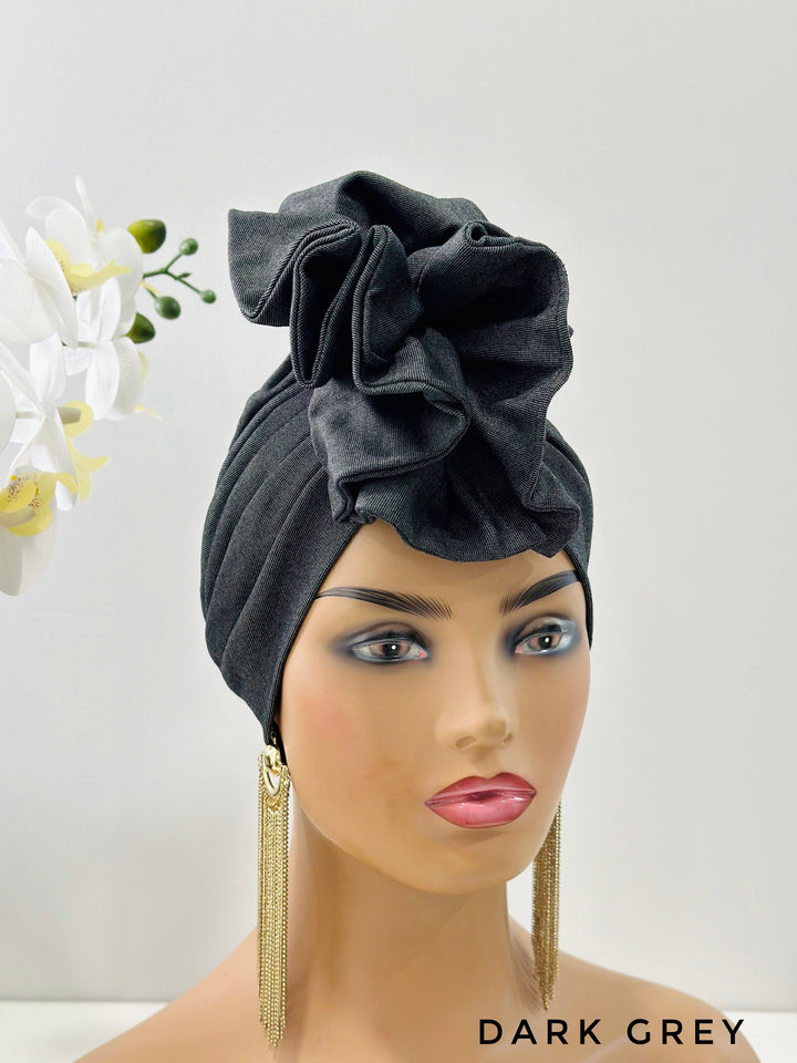 Seye Ruffle Turban Hat - Handmade women's ruffle hat