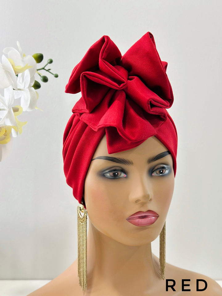 Seye Ruffle Turban Hat - Handmade women's ruffle hat