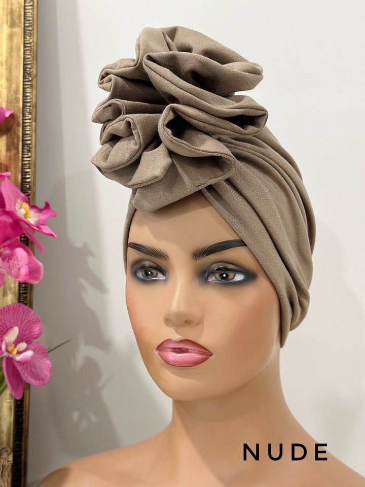 Seye Ruffle Turban Hat - Handmade women's ruffle hat