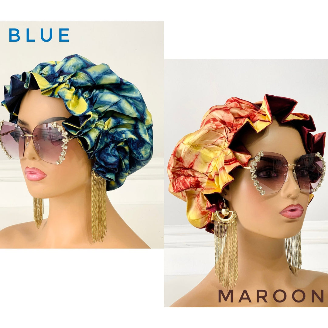 Adjustable Satin Bonnets - Reversible hair bonnets