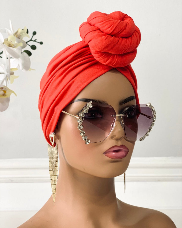 Abeo Orange Pre - Tied Turban - Mudvii