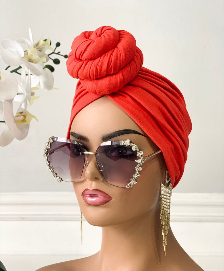 Abeo Orange Pre - Tied Turban - Mudvii