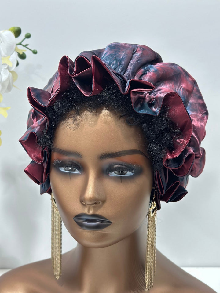 Adire Satin Bonnets - Mudvii