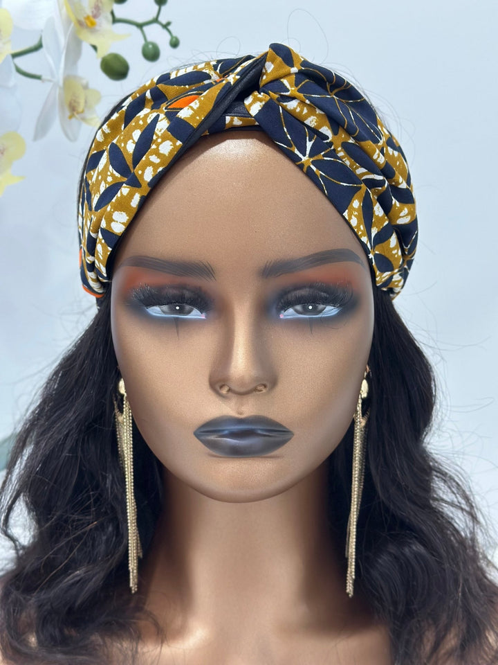 Aria African Print Satin Headband - Mudvii