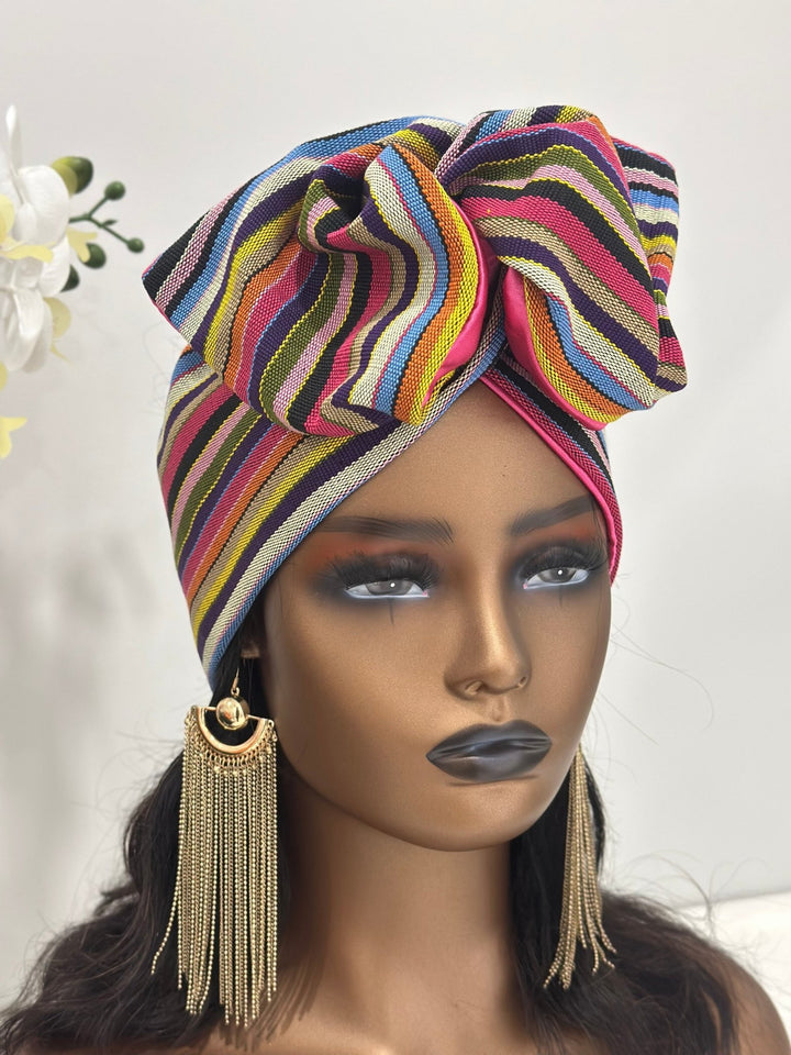 Aso - Oke Wired Headband - Mudvii