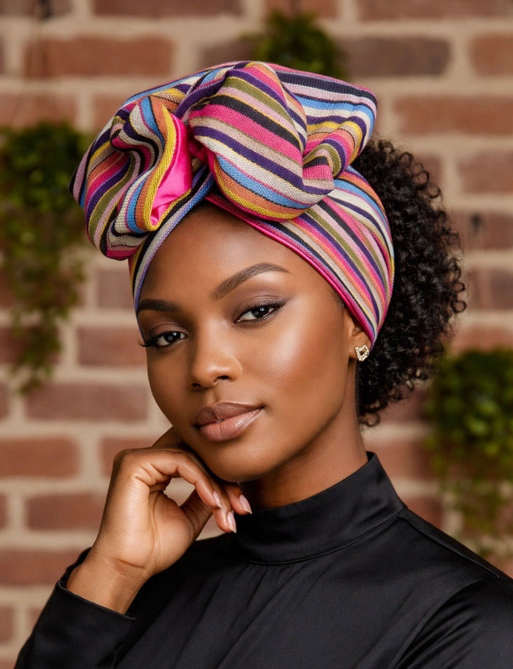 Aso - Oke Wired Headband - Mudvii