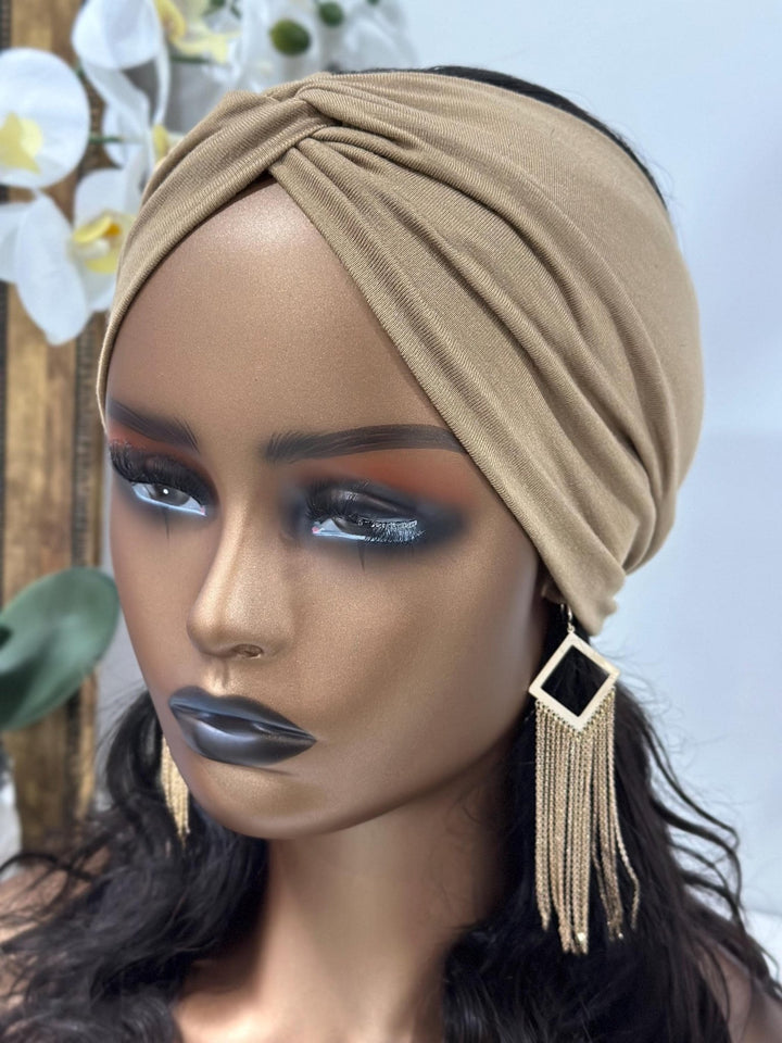 Beige Twist Headband - Mudvii