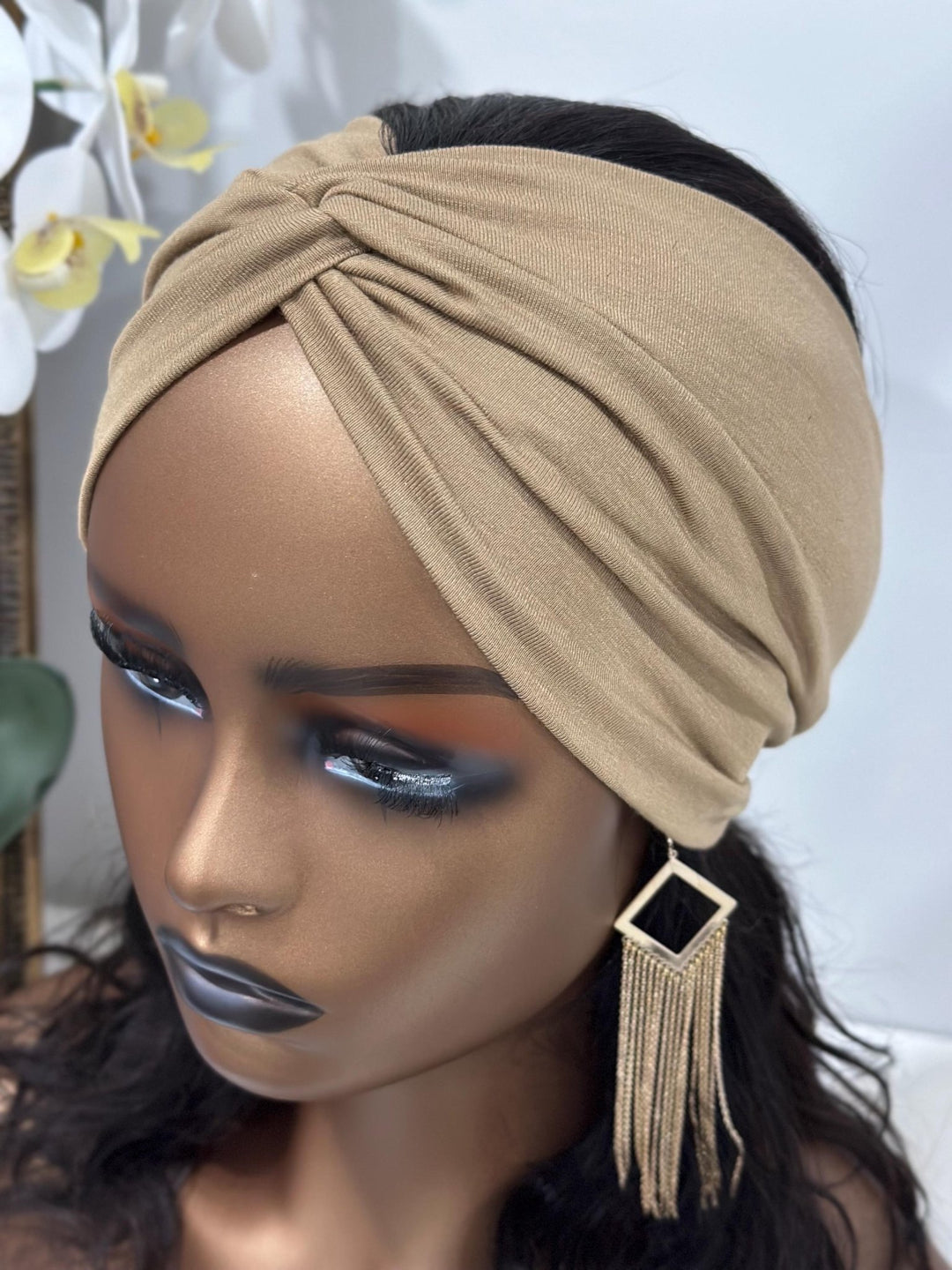 Beige Twist Headband - Mudvii