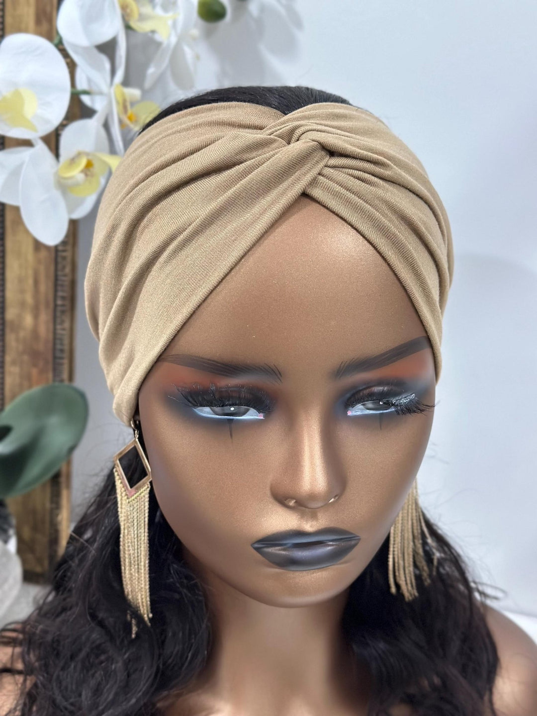 Beige Twist Headband - Mudvii