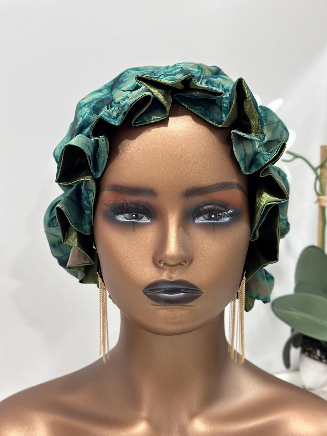 Bisi Adire Silk/Satin Bonnet - Mudvii