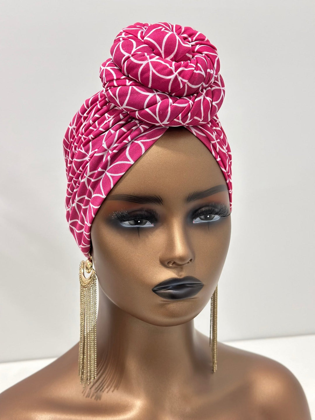 Bubblegum Pre-Tied Turban - Mudvii