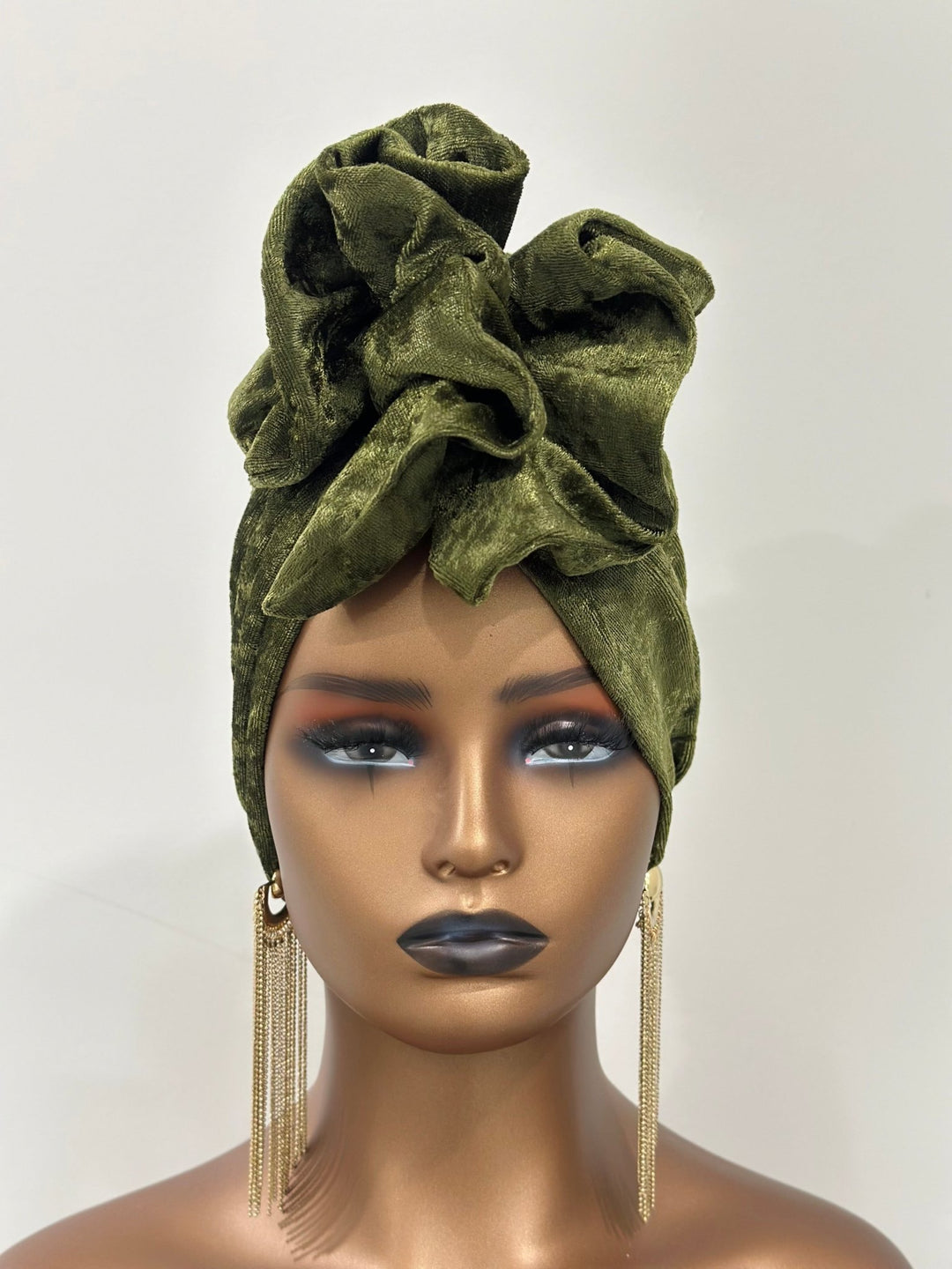 Demi Velvet Ruffle Turban - Mudvii