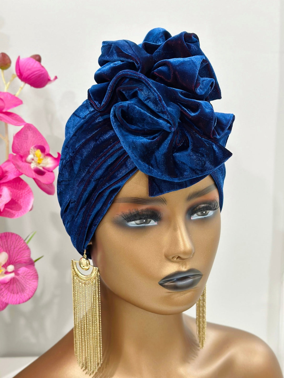 Demi Velvet Ruffle Turban - Mudvii