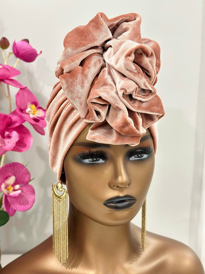 Demi Velvet Ruffle Turban - Mudvii