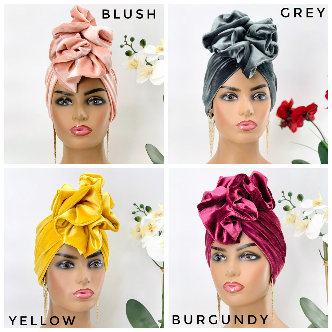 Demi Velvet Ruffle Turban