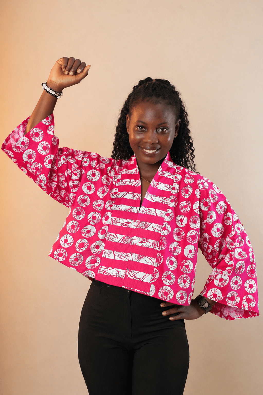 Kimono Print Crop Top - Mudvii