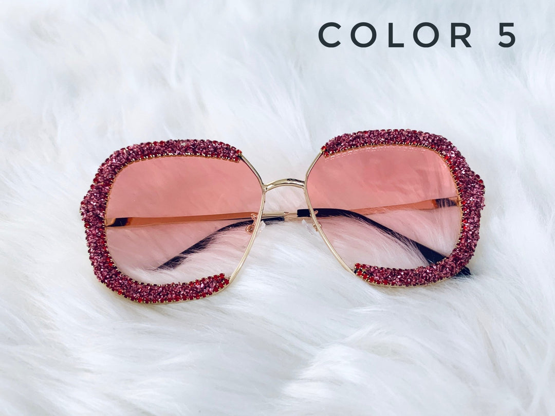 Luxury Rhinestone Rimless Sunglasses | Women Sunglasses - Mudvii