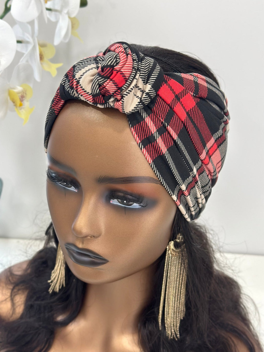 Print Knotted Wide Headband - Mudvii