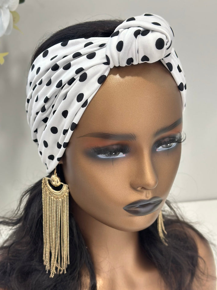 Print Knotted Wide Headband - Mudvii