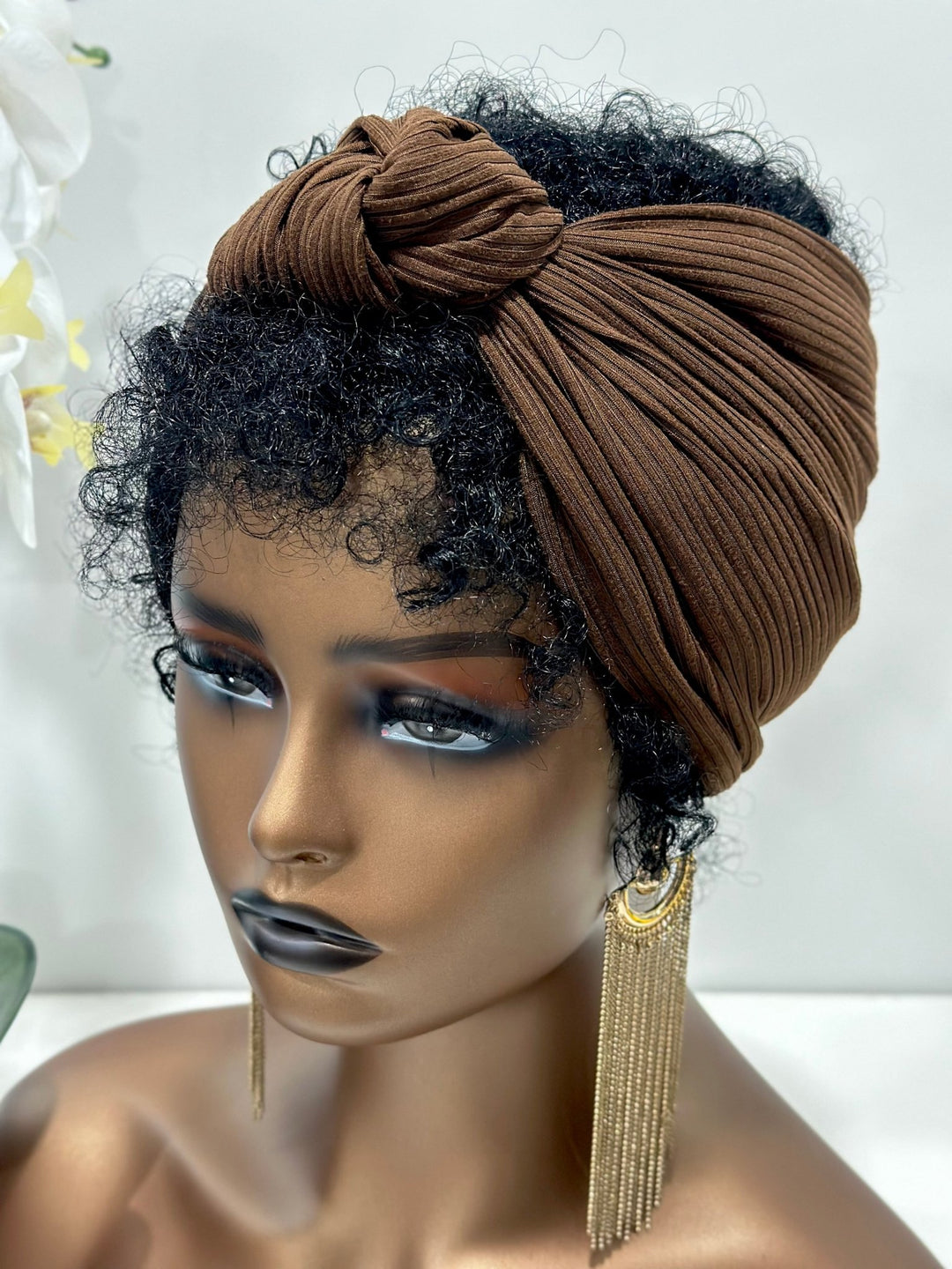 Ribbed Knotted Wide Headband - Mudvii