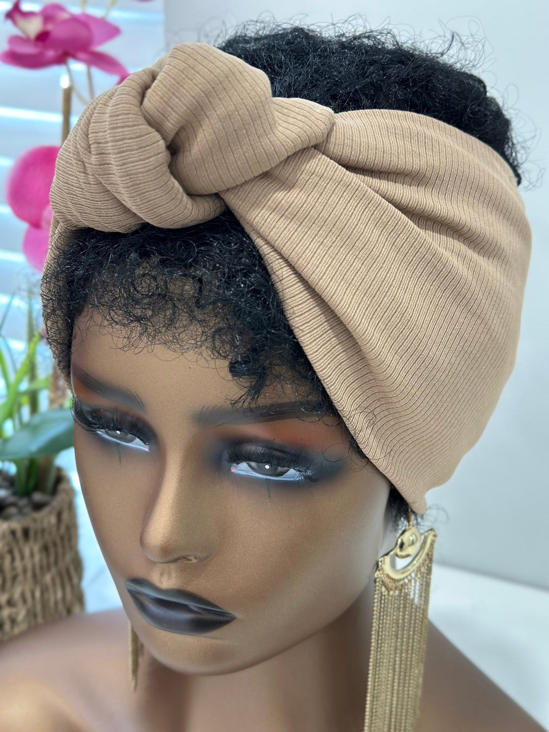 Ribbed Knotted Wide Headband - Mudvii