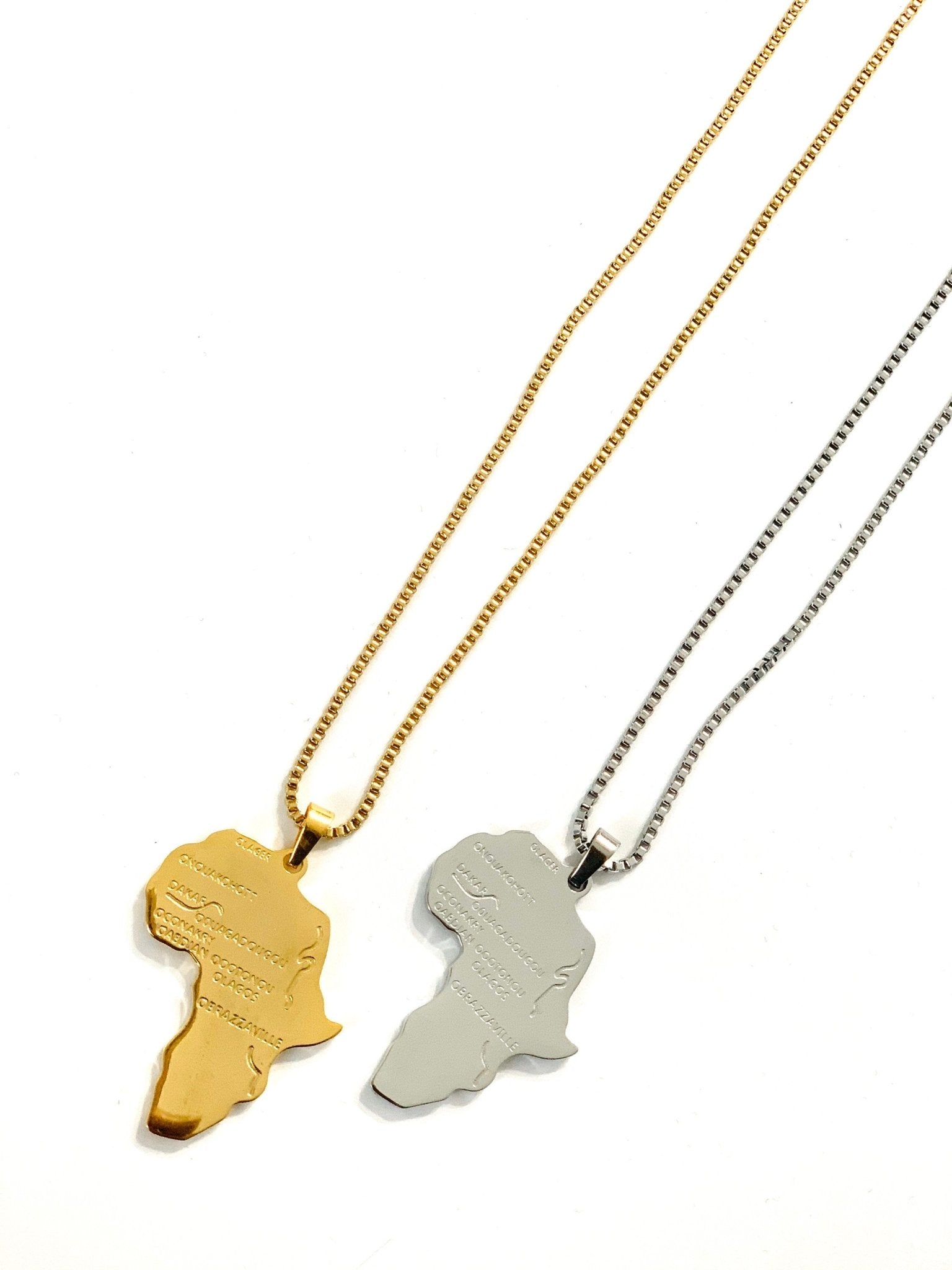 Amazon.com: YKYLHSYXR Women's Minimalist Africa Map Pendant Necklace, Africa  Motherland Continent Outline Necklaces (Jewelry with Gifts Box) (18K GOLD)  : Clothing, Shoes & Jewelry