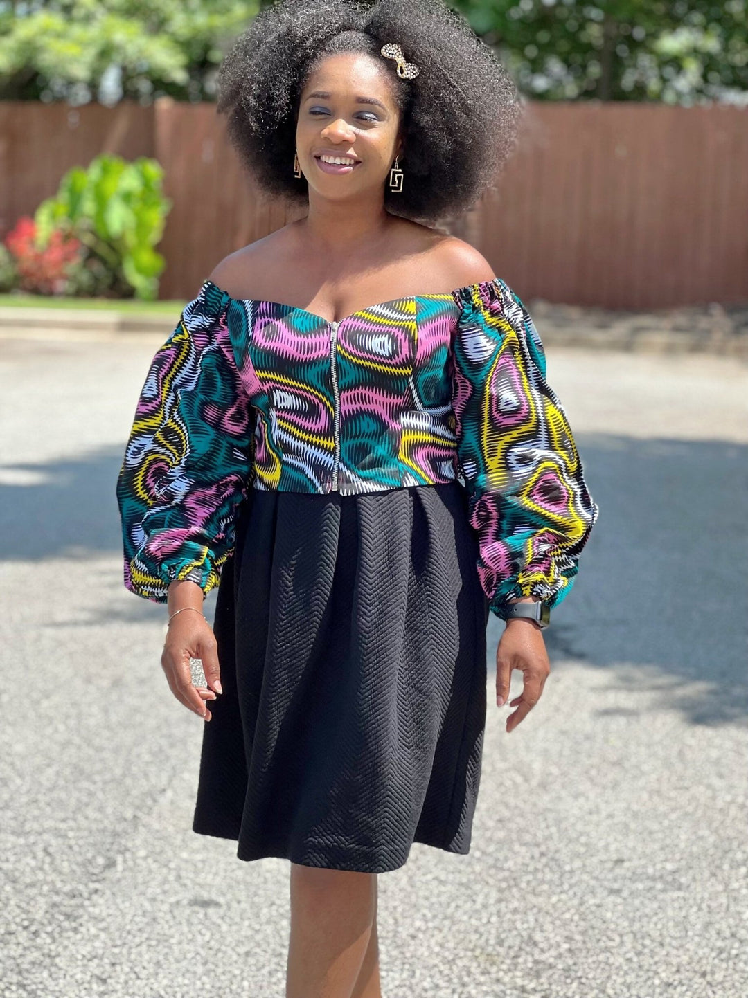 African Print Crop Top - Mudvii