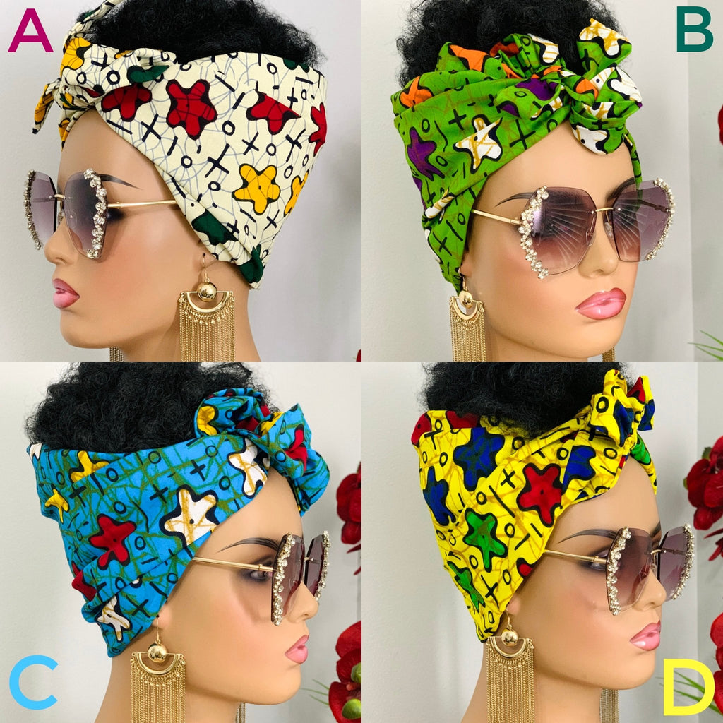 African Print Tying An African Head Scarf Tie Silk Lined African