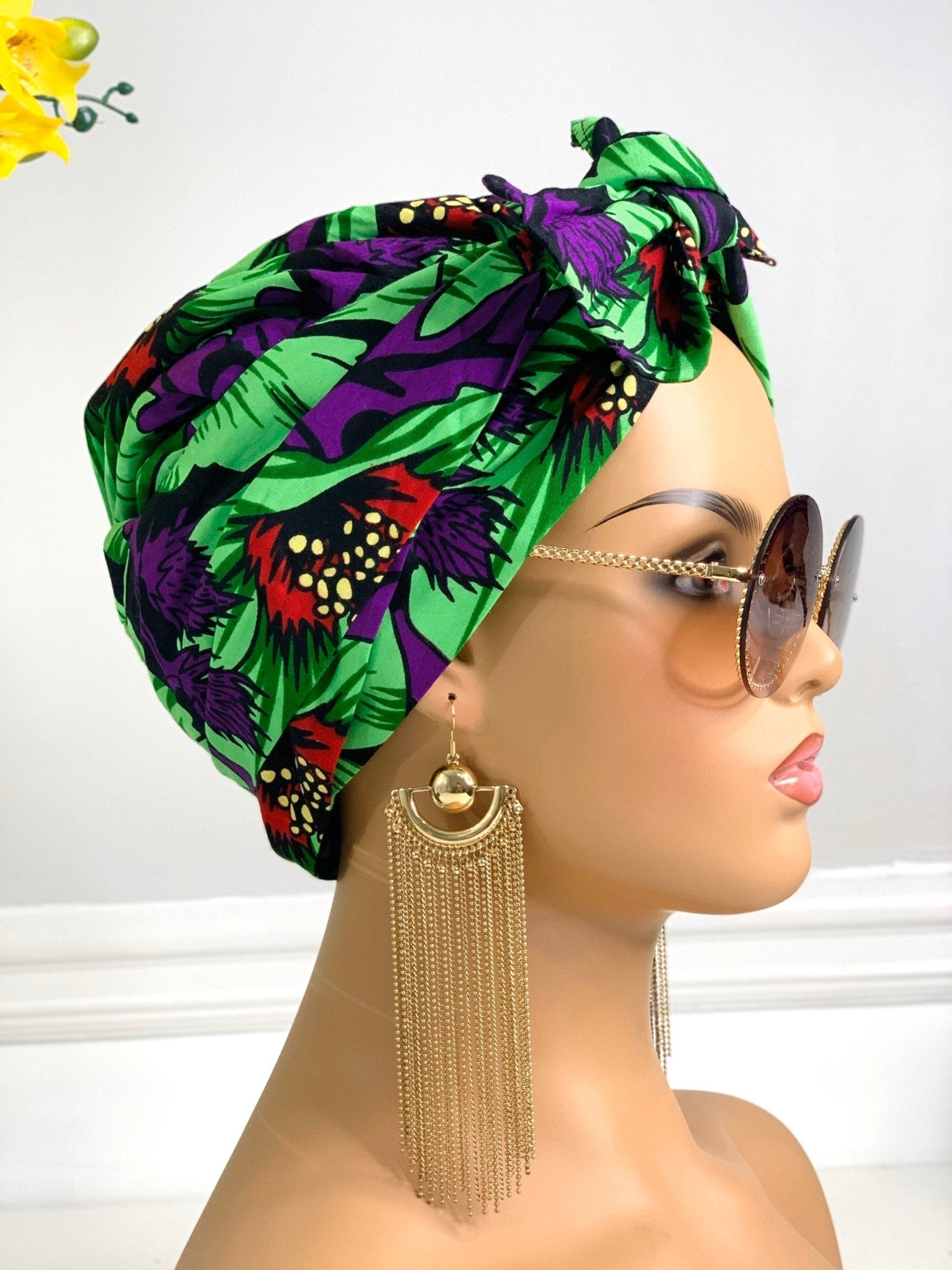 RUBY WOO - Bonnet & Headwrap Set, African print, hotsell Ankara Print, Black Art, Sleep Cap, Silk Satin Bonnet