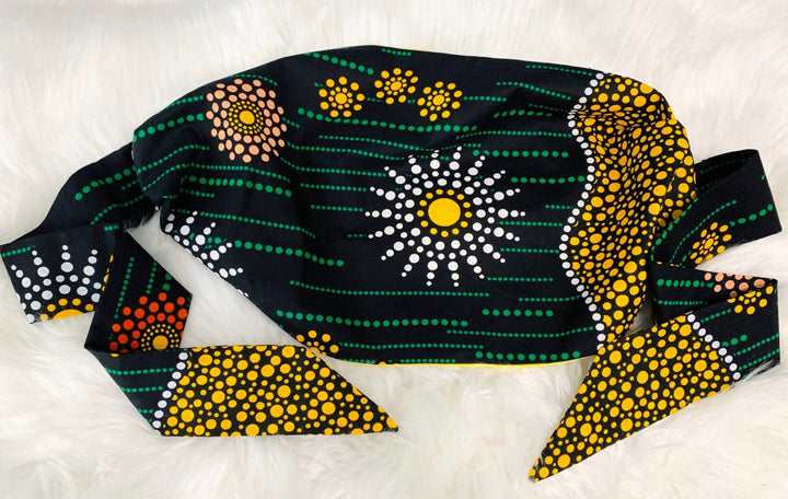 Lily African Print Satin-Lined Headwrap - Mudvii