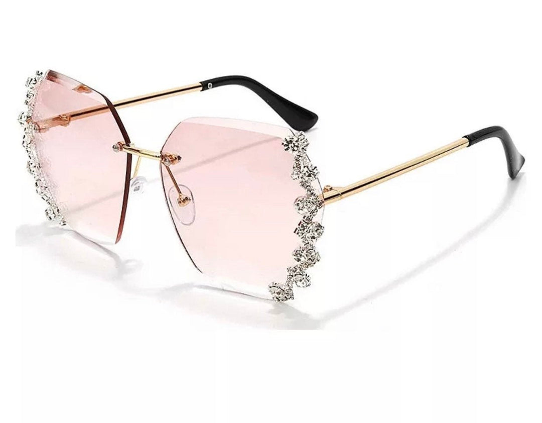 Luxury Rhinestone Rimless Sunglasses - Mudvii