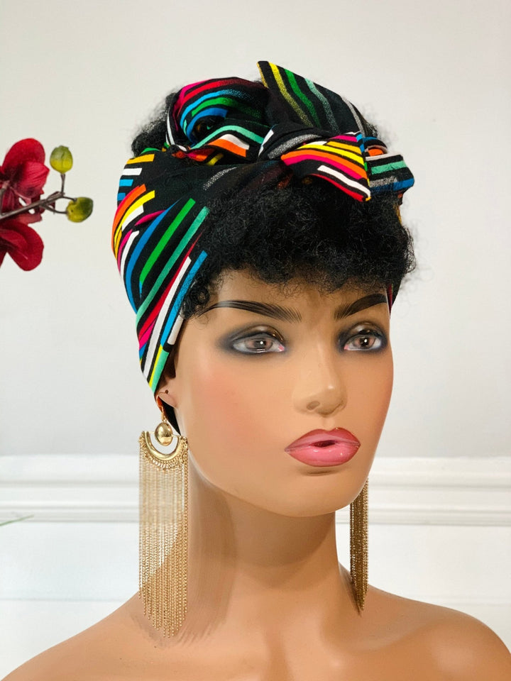 Ori African Print Satin-Lined Headwrap - Mudvii