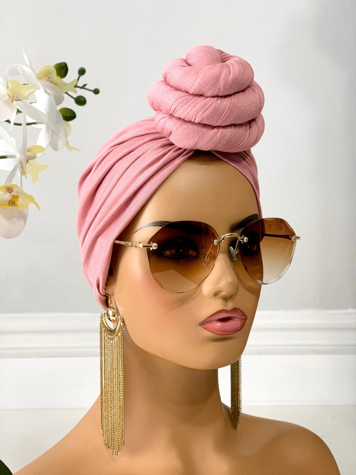 Oti Mauve Pretied Headwrap - Mudvii