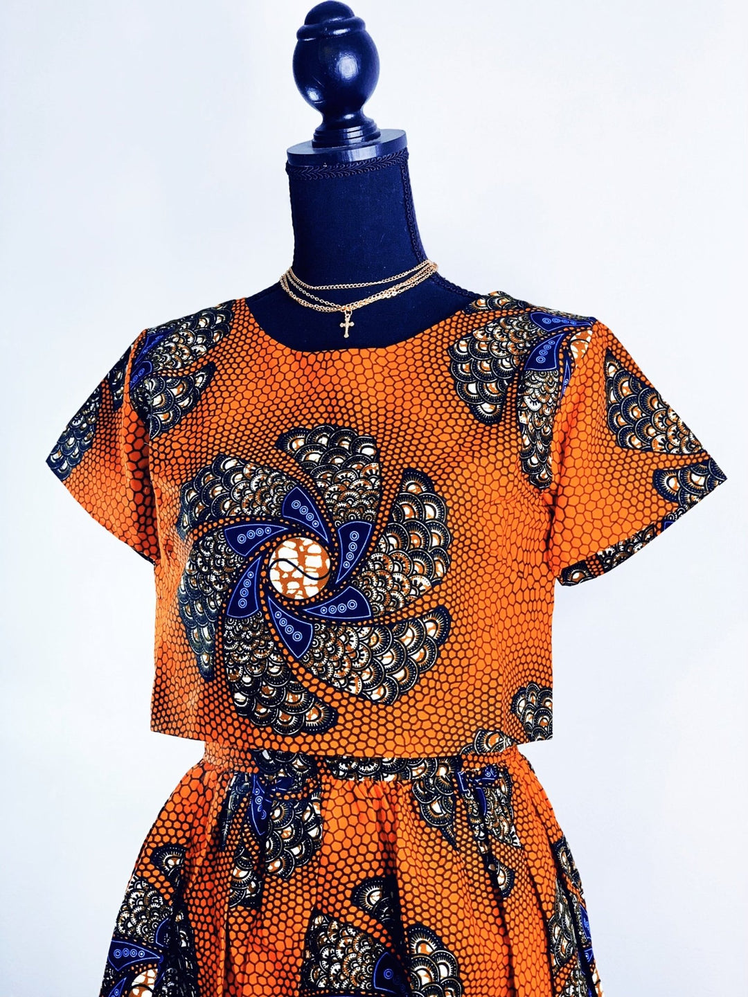 Seun Skirt & Crop Top Set - African print clothing