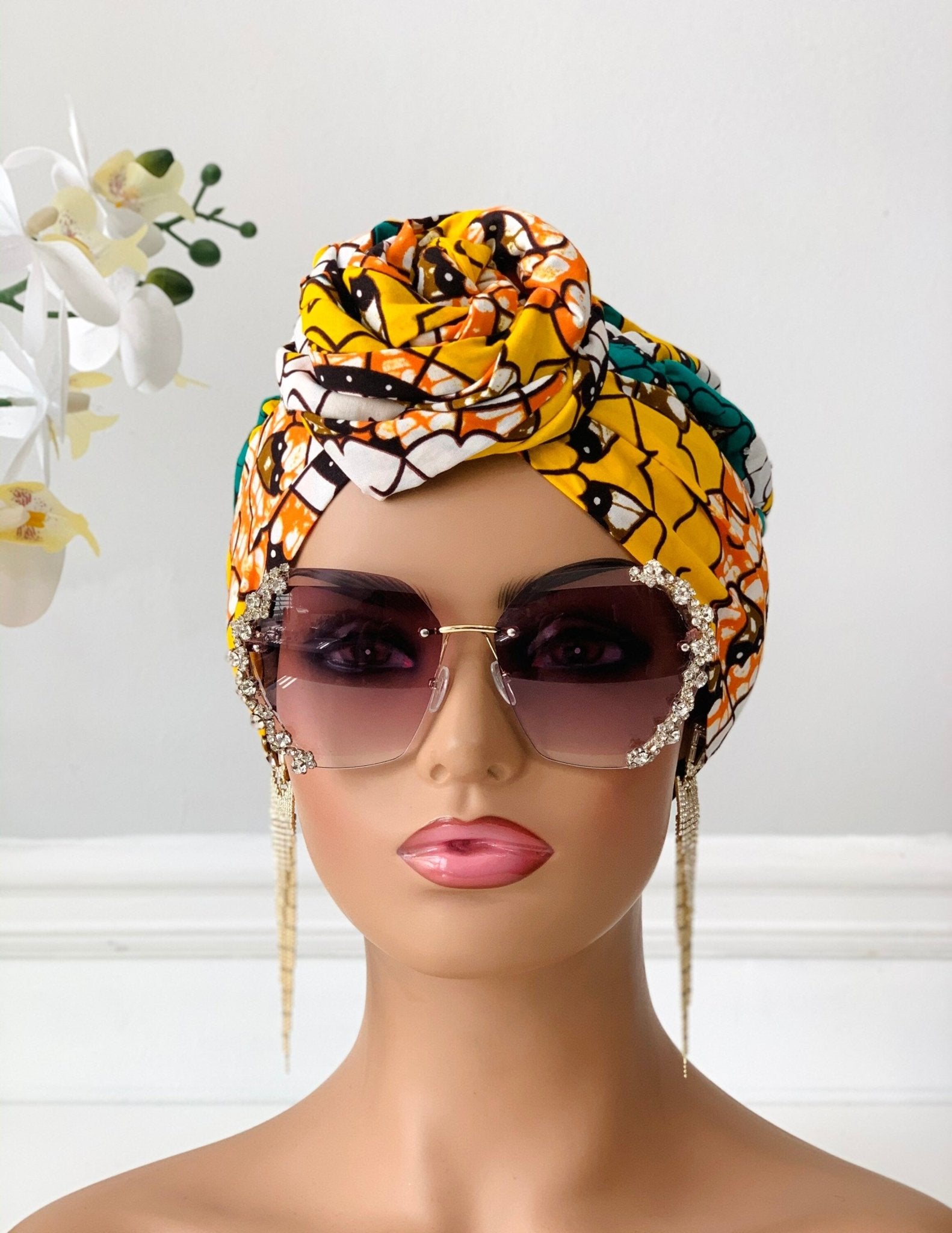 African bonnet head store wrap